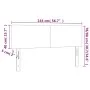 Light gray velvet headboard with LED 144x5x78/88 cm by vidaXL, Headboards and footboards - Ref: Foro24-3121380, Price: 60,94 ...