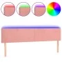 Cabecero con LED de terciopelo rosa 200x5x78/88 cm de vidaXL, Cabeceros y pies de cama - Ref: Foro24-3121403, Precio: 61,11 €...