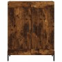 Aparador alto madera contrachapada roble ahumado 69,5x34x180 cm