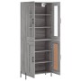 Aparador alto madera contrachapada gris sonoma 69,5x34x180 cm