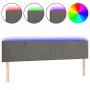 Dark gray velvet headboard with LED 200x5x78/88 cm by vidaXL, Headboards and footboards - Ref: Foro24-3121399, Price: 54,89 €...