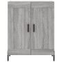 Aparador alto madera contrachapada gris sonoma 69,5x34x180 cm