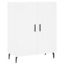 Aparador alto madera contrachapada blanco 69,5x34x180 cm
