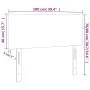 Headboard with LED in dark brown fabric 100x5x78/88 cm by vidaXL, Headboards and footboards - Ref: Foro24-3121325, Price: 47,...
