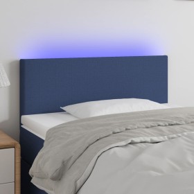 Blue fabric LED headboard 100x5x78/88 cm by vidaXL, Headboards and footboards - Ref: Foro24-3121328, Price: 44,55 €, Discount: %