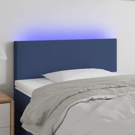 Blue fabric LED headboard 100x5x78/88 cm by vidaXL, Headboards and footboards - Ref: Foro24-3121328, Price: 47,87 €, Discount: %