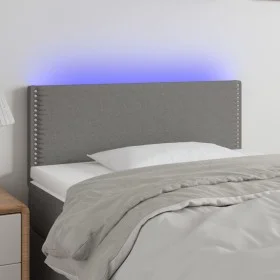 Dark gray fabric headboard with LED 100x5x78/88 cm by vidaXL, Headboards and footboards - Ref: Foro24-3121463, Price: 40,69 €...