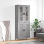 Aparador alto madera contrachapada gris sonoma 69,5x34x180 cm