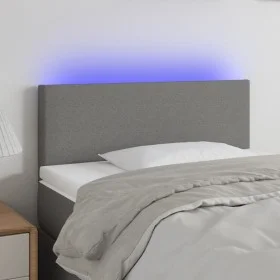 Headboard with LED in dark gray fabric 90x5x78/88 cm by vidaXL, Headboards and footboards - Ref: Foro24-3121315, Price: 46,89...