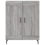Aparador alto madera contrachapada gris sonoma 69,5x34x180 cm