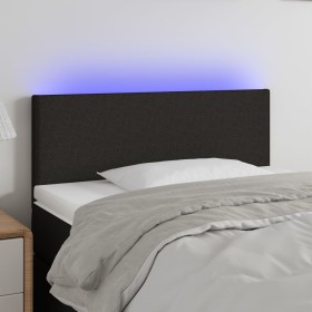 Black fabric headboard with LED 80x5x78/88 cm by vidaXL, Headboards and footboards - Ref: Foro24-3121308, Price: 34,24 €, Dis...