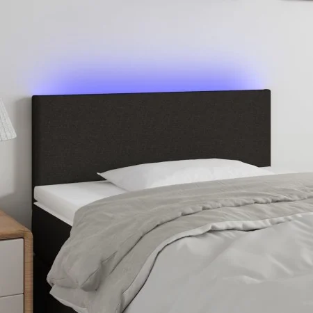 Black fabric headboard with LED 80x5x78/88 cm by vidaXL, Headboards and footboards - Ref: Foro24-3121308, Price: 36,12 €, Dis...