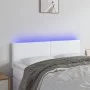 Kopfteil mit LED, weißem Kunstleder, 144 x 5 x 78/88 cm von vidaXL, Kopf- und Fußteile - Ref: Foro24-3121423, Preis: 86,66 €,...