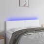 Kopfteil mit LED, weißem Kunstleder, 144 x 5 x 78/88 cm von vidaXL, Kopf- und Fußteile - Ref: Foro24-3121423, Preis: 66,40 €,...
