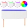 Kopfteil mit LED, weißem Kunstleder, 144 x 5 x 78/88 cm von vidaXL, Kopf- und Fußteile - Ref: Foro24-3121423, Preis: 86,66 €,...
