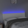 Headboard with LED white synthetic leather 144x5x78/88 cm by vidaXL, Headboards and footboards - Ref: Foro24-3121423, Price: ...