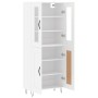 Aparador alto madera contrachapada blanco 69,5x34x180 cm