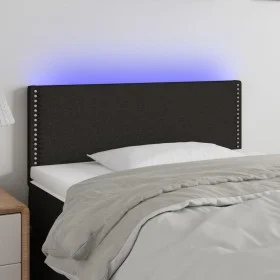 Black fabric headboard with LED 80x5x78/88 cm by vidaXL, Headboards and footboards - Ref: Foro24-3121448, Price: 37,57 €, Dis...