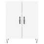 Aparador alto madera contrachapada blanco 69,5x34x180 cm