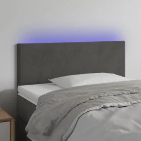 Dunkelgraues Samtkopfteil mit LED 80x5x78/88 cm von vidaXL, Kopf- und Fußteile - Ref: Foro24-3121363, Preis: 39,30 €, Rabatt: %