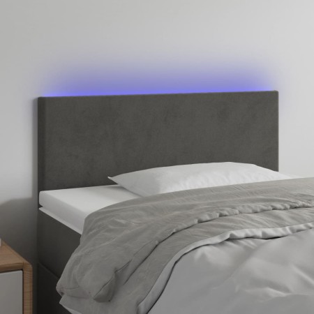 Dunkelgraues Samtkopfteil mit LED 80x5x78/88 cm von vidaXL, Kopf- und Fußteile - Ref: Foro24-3121363, Preis: 37,21 €, Rabatt: %