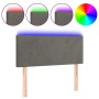 Dark gray velvet headboard with LED 80x5x78/88 cm by vidaXL, Headboards and footboards - Ref: Foro24-3121363, Price: 37,64 €,...