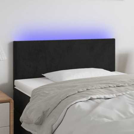Kopfteil aus schwarzem Samt mit LED 90x5x78/88 cm von vidaXL, Kopf- und Fußteile - Ref: Foro24-3121370, Preis: 44,01 €, Rabat...