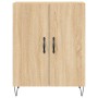 Aparador alto madera contrachapada color roble 69,5x34x180 cm