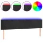 Kopfteil aus schwarzem Samt mit LED 160x5x78/88 cm von vidaXL, Kopf- und Fußteile - Ref: Foro24-3121388, Preis: 71,14 €, Raba...