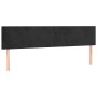 Kopfteil aus schwarzem Samt mit LED 160x5x78/88 cm von vidaXL, Kopf- und Fußteile - Ref: Foro24-3121388, Preis: 72,35 €, Raba...