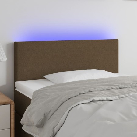 Kopfteil mit LED aus dunkelbraunem Stoff 90x5x78/88 cm von vidaXL, Kopf- und Fußteile - Ref: Foro24-3121317, Preis: 40,10 €, ...
