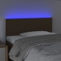 Kopfteil mit LED aus dunkelbraunem Stoff 90x5x78/88 cm von vidaXL, Kopf- und Fußteile - Ref: Foro24-3121317, Preis: 40,10 €, ...