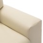 Sillón reclinable para niños cuero sintético blanco crema