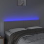 Cabecero con LED cuero sintético negro 144x5x78/88 cm de vidaXL, Cabeceros y pies de cama - Ref: Foro24-3121426, Precio: 56,5...