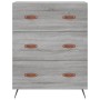 Aparador alto madera contrachapada gris sonoma 69,5x34x180 cm