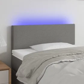 Dark gray fabric headboard with LED 100x5x78/88 cm by vidaXL, Headboards and footboards - Ref: Foro24-3121323, Price: 48,87 €...