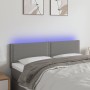 Kopfteil aus dunkelgrauem Stoff mit LED 144x5x78/88 cm von vidaXL, Kopf- und Fußteile - Ref: Foro24-3121471, Preis: 51,64 €, ...