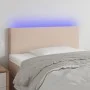Cabecero con LED cuero sintético color capuchino 90x5x78/88 cm de vidaXL, Cabeceros y pies de cama - Ref: Foro24-3121415, Pre...