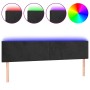 Kopfteil aus schwarzem Samt mit LED 200x5x78/88 cm von vidaXL, Kopf- und Fußteile - Ref: Foro24-3121400, Preis: 78,50 €, Raba...