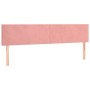 Rosa Samtkopfteil mit LED 180x5x78/88 cm von vidaXL, Kopf- und Fußteile - Ref: Foro24-3121397, Preis: 69,20 €, Rabatt: %