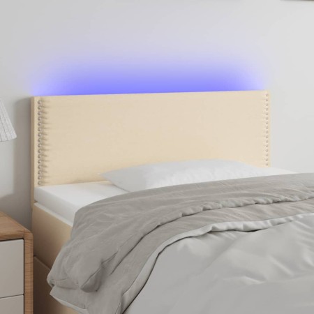 Kopfteil aus cremefarbenem Stoff mit LED 80x5x78/88 cm von vidaXL, Kopf- und Fußteile - Ref: Foro24-3121451, Preis: 35,62 €, ...