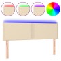 Kopfteil aus cremefarbenem Stoff mit LED 144x5x78/88 cm von vidaXL, Kopf- und Fußteile - Ref: Foro24-3121475, Preis: 50,88 €,...