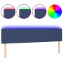 Kopfteil aus blauem Stoff mit LED 180x5x78/88 cm von vidaXL, Kopf- und Fußteile - Ref: Foro24-3121352, Preis: 63,20 €, Rabatt: %