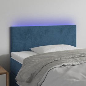 Cabecero con LED de terciopelo azul oscuro 90x5x78/88 cm de vidaXL, Cabeceros y pies de cama - Ref: Foro24-3121372, Precio: 5...