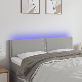 Cabecero con LED de tela gris claro 144x5x78/88 cm de vidaXL, Cabeceros y pies de cama - Ref: Foro24-3121470, Precio: 51,53 €...