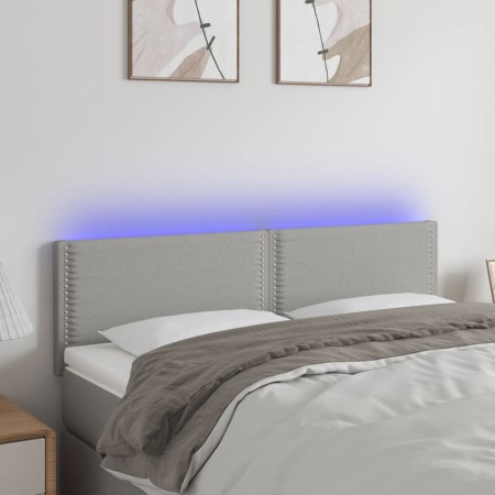 Hellgraues Stoffkopfteil mit LED 144x5x78/88 cm von vidaXL, Kopf- und Fußteile - Ref: Foro24-3121470, Preis: 51,62 €, Rabatt: %