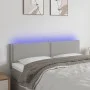 Hellgraues Stoffkopfteil mit LED 144x5x78/88 cm von vidaXL, Kopf- und Fußteile - Ref: Foro24-3121470, Preis: 51,09 €, Rabatt: %