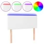 Kopfteil mit LED, weißem Kunstleder, 80 x 5 x 78/88 cm von vidaXL, Kopf- und Fußteile - Ref: Foro24-3121405, Preis: 45,25 €, ...