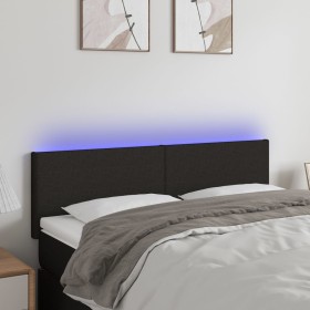 Kopfteil aus schwarzem Stoff mit LED 144x5x78/88 cm von vidaXL, Kopf- und Fußteile - Ref: Foro24-3121332, Preis: 55,61 €, Rab...