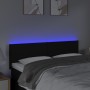 Kopfteil aus schwarzem Stoff mit LED 144x5x78/88 cm von vidaXL, Kopf- und Fußteile - Ref: Foro24-3121332, Preis: 55,61 €, Rab...